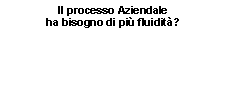 Casella di testo: Il processo Aziendaleha bisogno di pi fluidit?